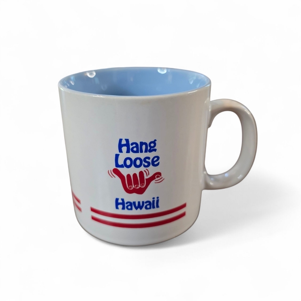 RARE Vintage 1987 HSI “Hang Loose Hawaii” Ceramic Mug – Retro Surf Style